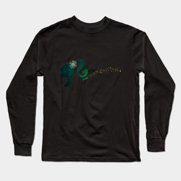 Christmas Barbie Green Style Long Sleeve T-Shirt by Geenie